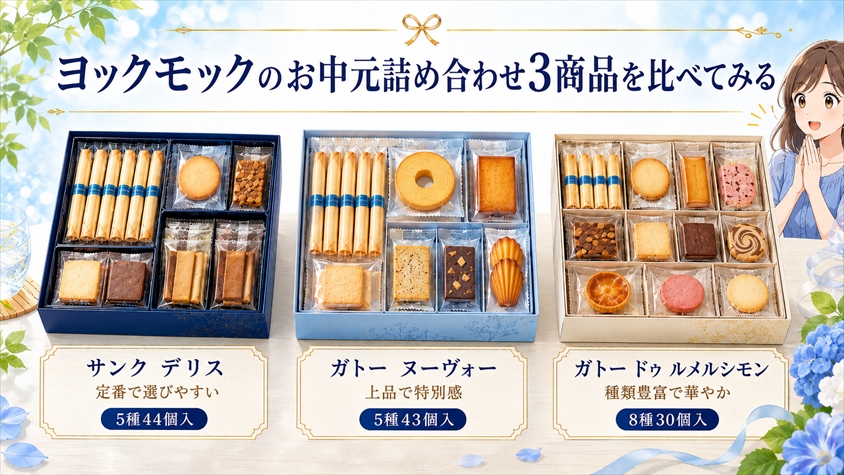 ヨックモックのお中元詰め合わせ3商品を比べてみる