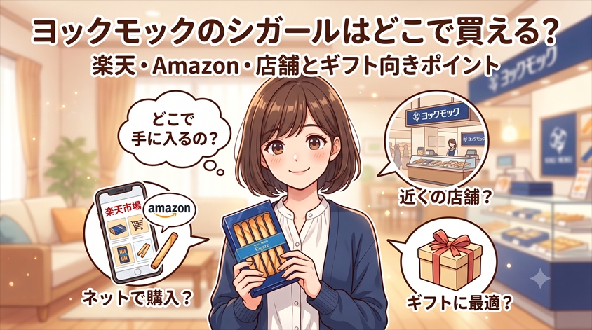 ヨックモックのシガールはどこで買える？楽天・Amazon・店舗とギフト向きポイント