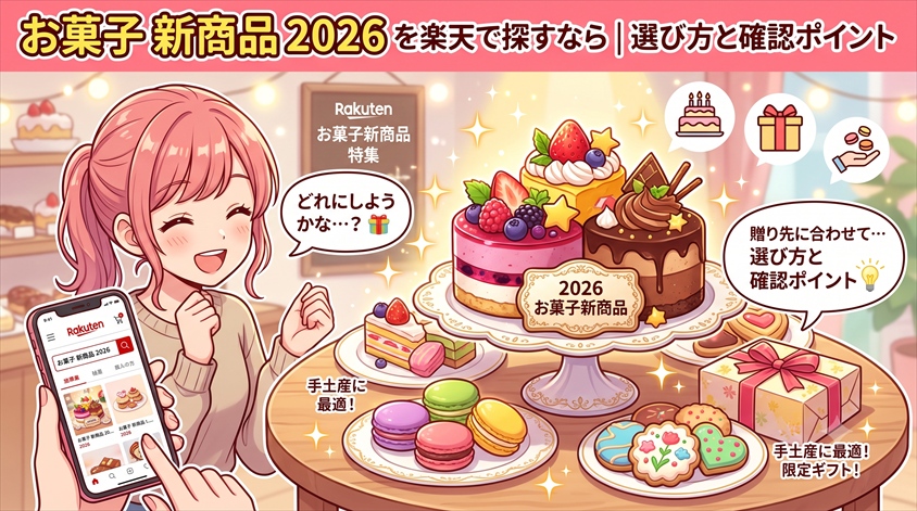 お菓子 新商品 2026を楽天で探すなら｜選び方と確認ポイント