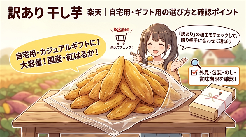 訳あり 干し芋 楽天｜自宅用・ギフト用の選び方と確認ポイント