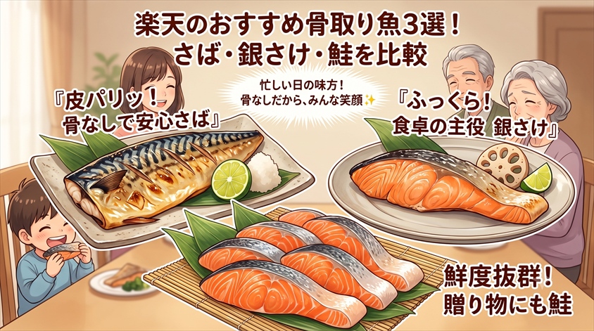 楽天の骨取り魚おすすめ3選！さば・銀さけ・鮭を比較