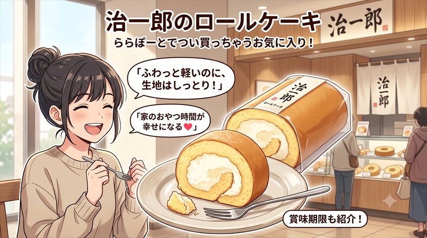 治一郎のロールケーキはどこで買える？ららぽーとでよく買う私が賞味期限も紹介