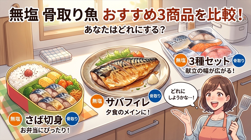 無塩 骨取り魚はどれがいい？用途別おすすめ3商品を比較！