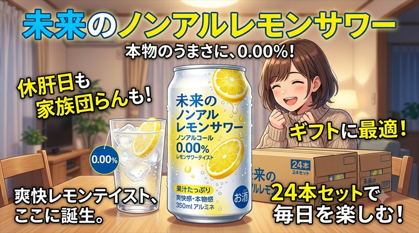 未来のノンアルレモンサワー｜オリジナルとの違いと24本セットの選び方