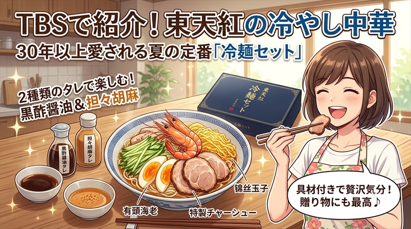 東天紅の冷やし中華はどれ？TBS紹介の冷麺セットの中身と購入先