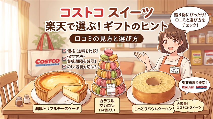 コストコ スイーツを楽天のギフト候補｜口コミの見方と選び方