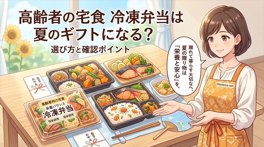 高齢者の宅食 冷凍弁当は夏のギフトになる？選び方と確認ポイント