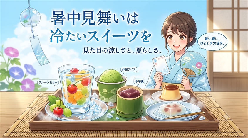 暑中見舞いに冷たいスイーツを贈るなら