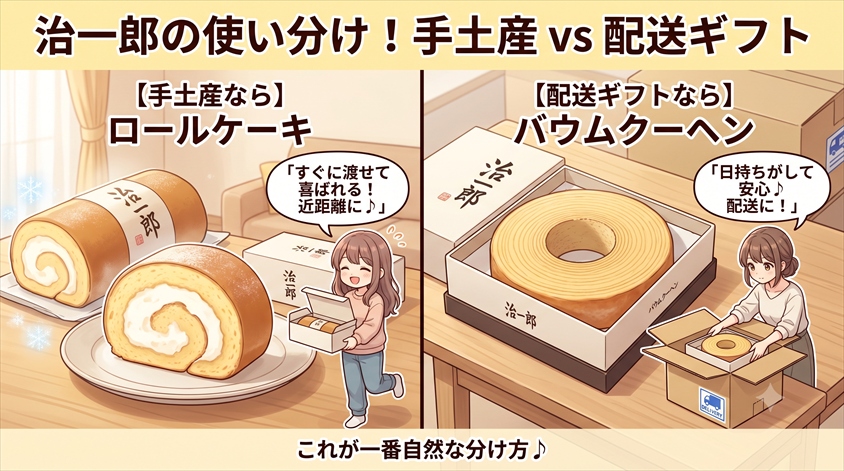 手土産なら近距離向き。配送ギフトには少し使いにくい