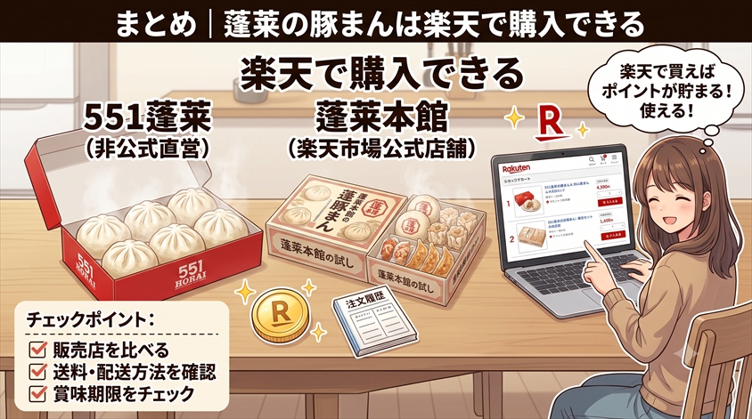 楽天で買える蓬莱の豚まん3商品