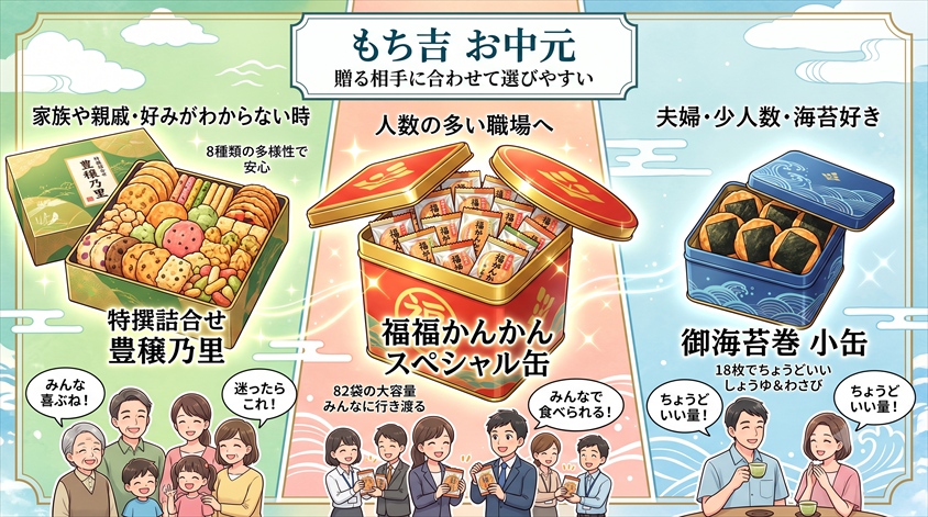 贈る相手に合わせると選びやすい