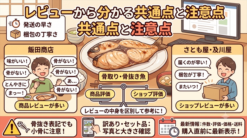 レビューから分かる共通点と注意点