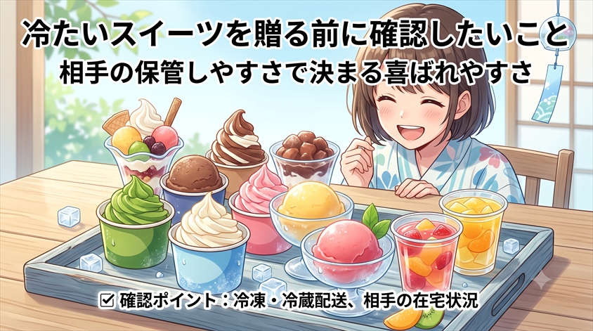 冷たいスイーツを贈る前に確認したいこと