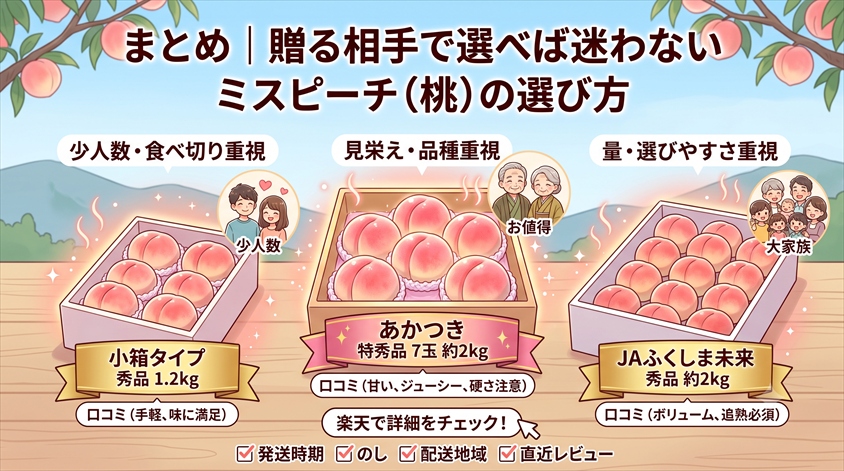 まとめ｜贈る相手で選べば迷わない
