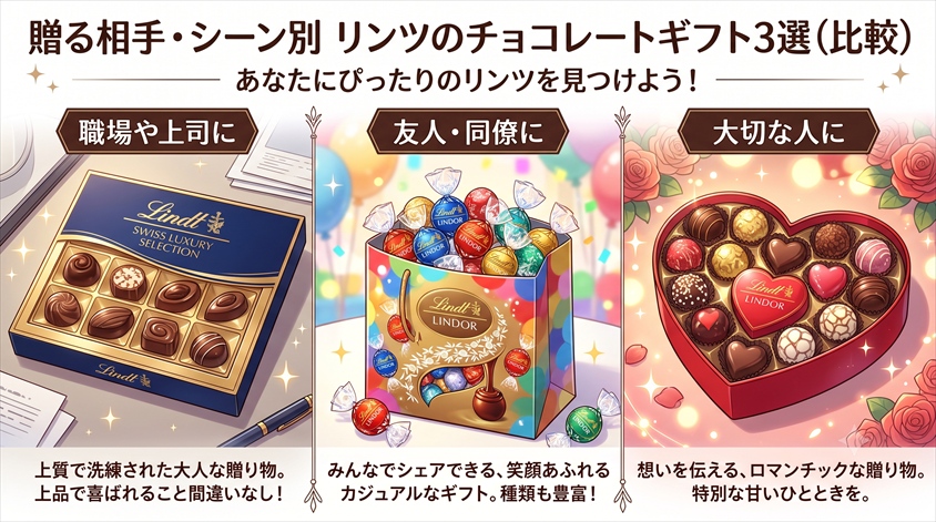 楽天で選びやすいリンツのチョコレートギフト3選の比較