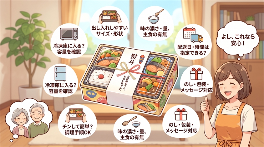 冷凍弁当を贈る前に確認したいポイント