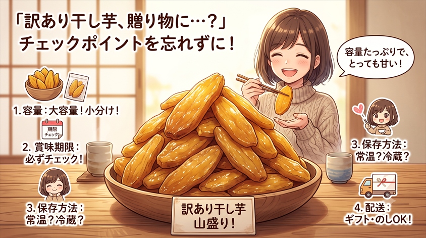 訳あり干し芋を自宅用とギフト用で選ぶポイント