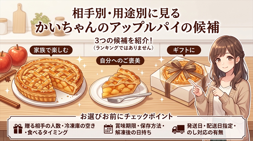かいちゃんのアップルパイを買う前に確認したいこと
