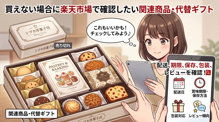 シヅカ洋菓子店が買えないときの関連商品と代替ギフト