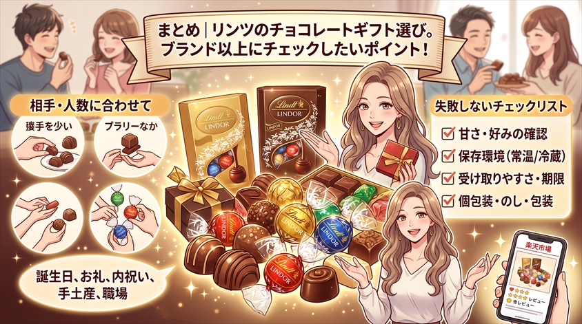 リンツのチョコレートギフトを楽天で選ぶまとめ