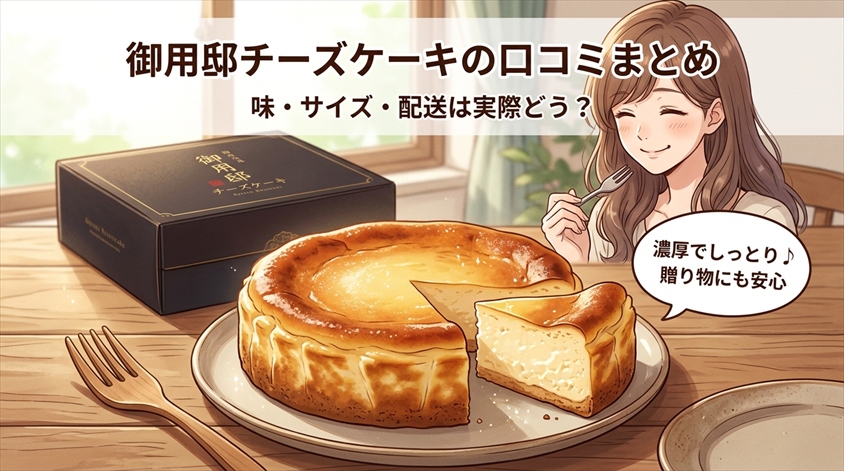 御用邸チーズケーキの口コミまとめ|味・サイズ・配送は実際どう?