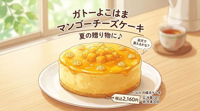 ガトーよこはま マンゴーチーズケーキの値段・賞味期限は?楽天の代替品も紹介