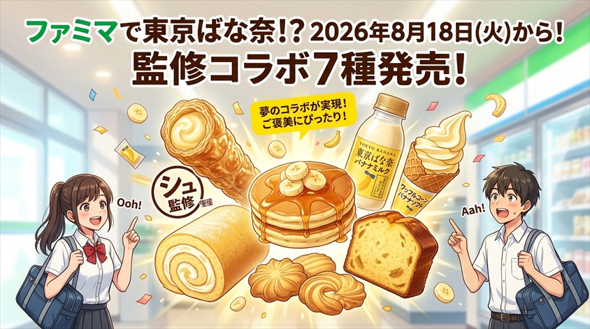 ファミマで東京ばな奈は買える?2026年8月18日から監修コラボ7種類発売