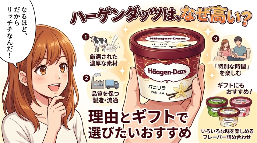 ハーゲンダッツはなぜ高い?理由とギフトで選びたいおすすめ3商品