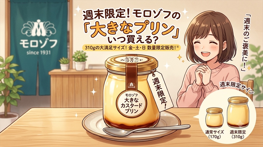 モロゾフ週末限定プリンはいつ買える?販売日・310gサイズ・通販を解説