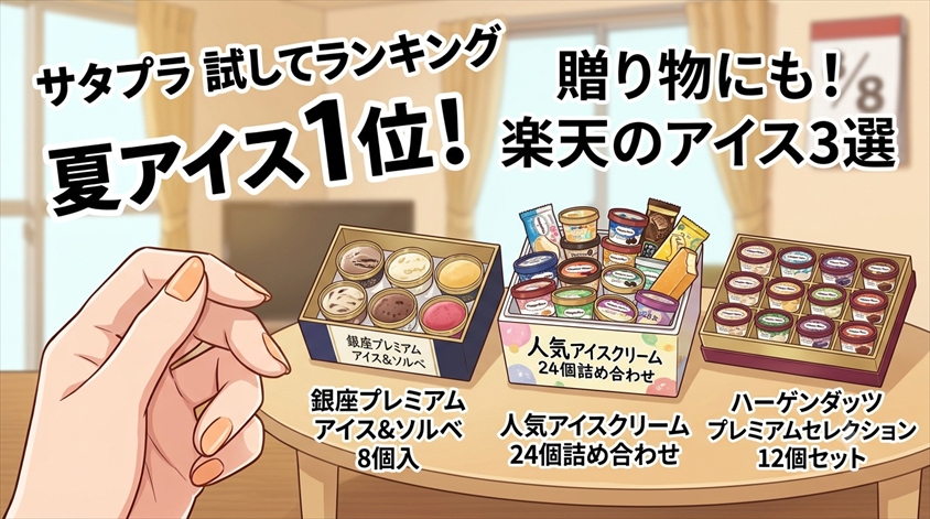 サタプラを見て「贈り物にもしたい」と思った方へ｜楽天で選びやすいアイス3選