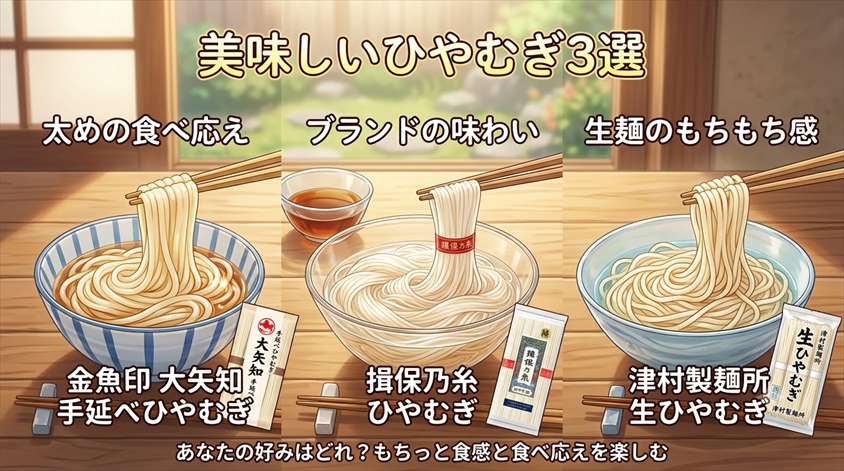 美味しいひやむぎ3選