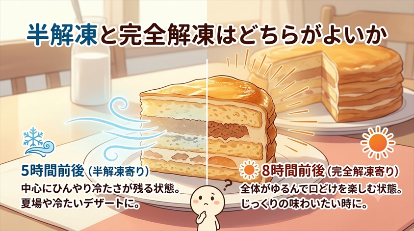 半解凍と完全解凍はどちらがよいか