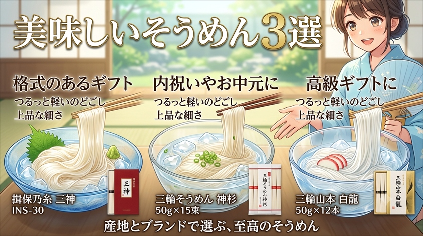 美味しいそうめん3選