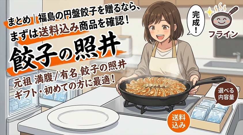 まとめ|福島の円盤餃子を贈るなら、まずは送料込み商品を確認