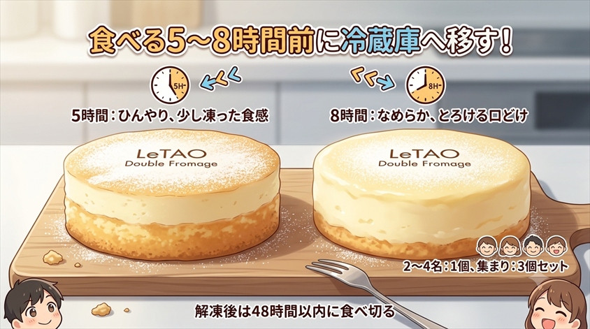 まとめ|食べる5〜8時間前に冷蔵庫へ移す